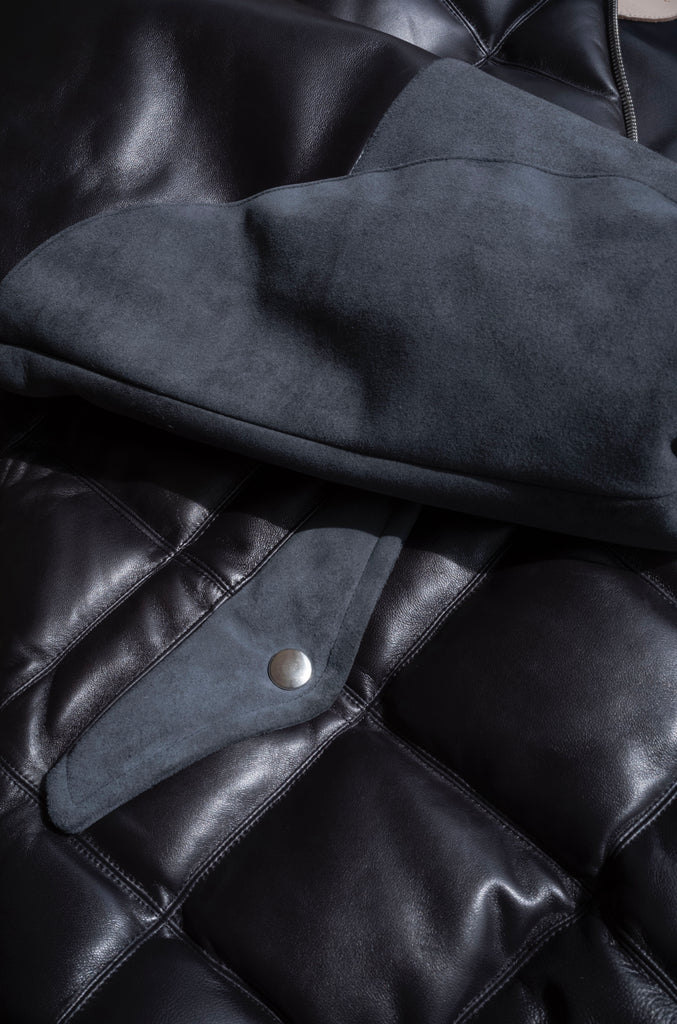 Sheep Skin Quilted Down Jacket