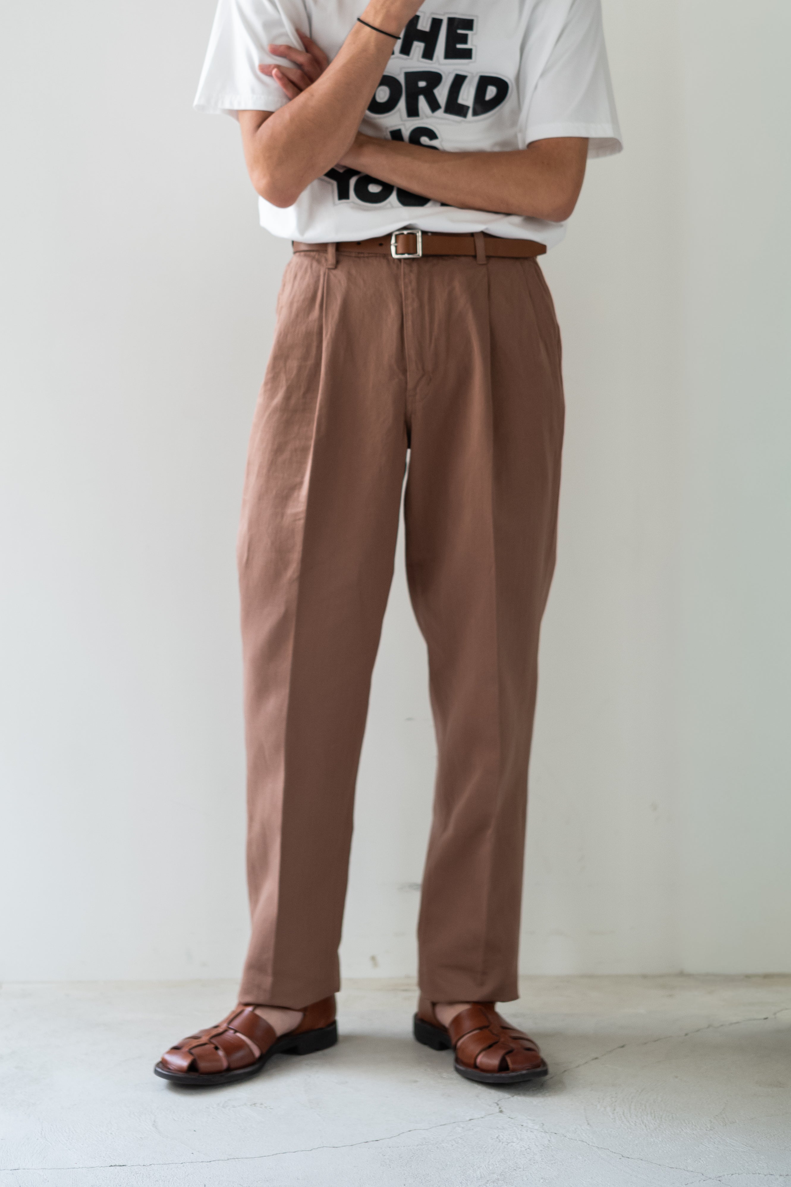Satin Herringbone Trousers 〔DACHSHUND〕