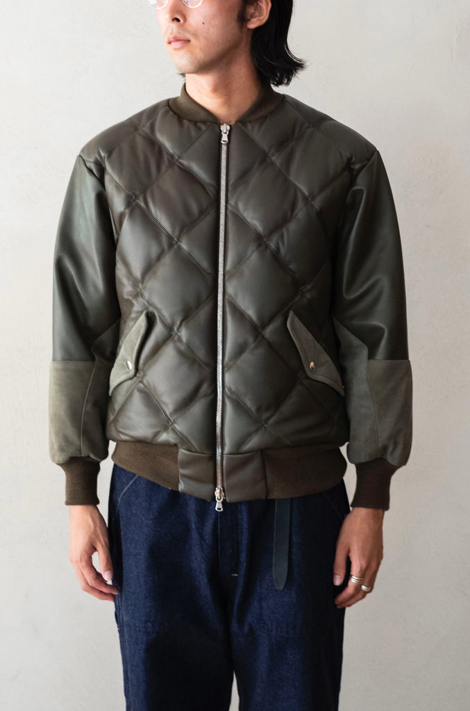 Sheep Skin Quilted Down Jacket