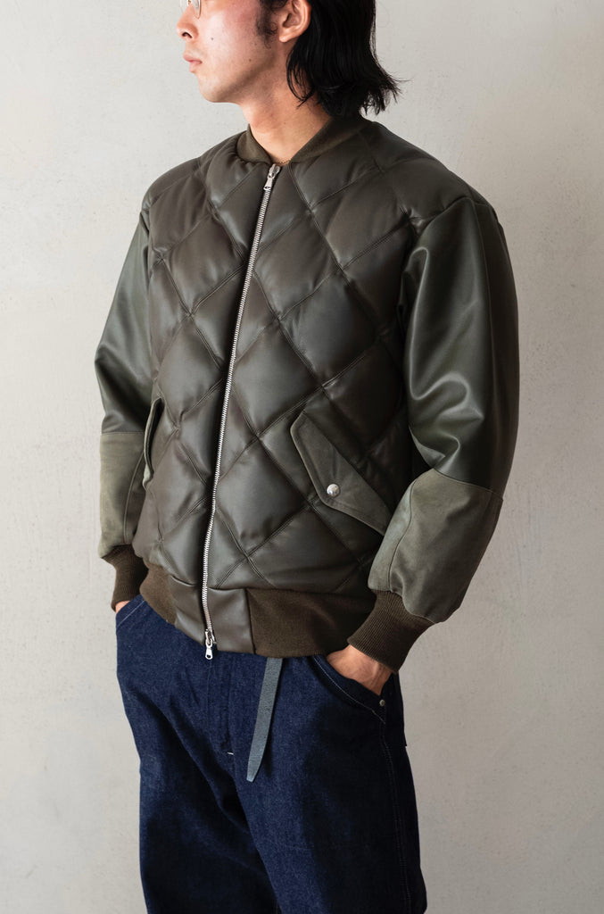 Sheep Skin Quilted Down Jacket