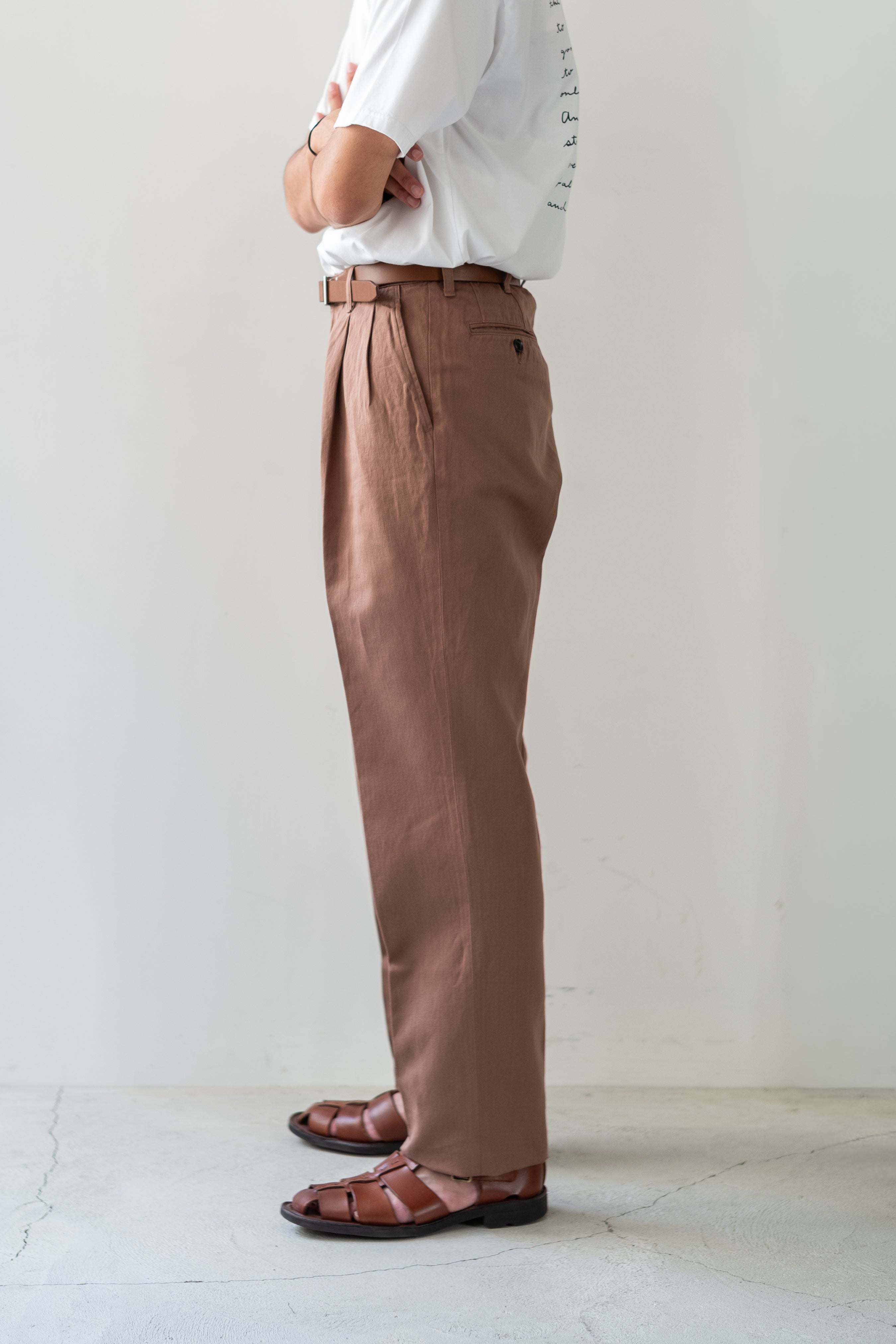 Satin Herringbone Trousers 〔DACHSHUND〕