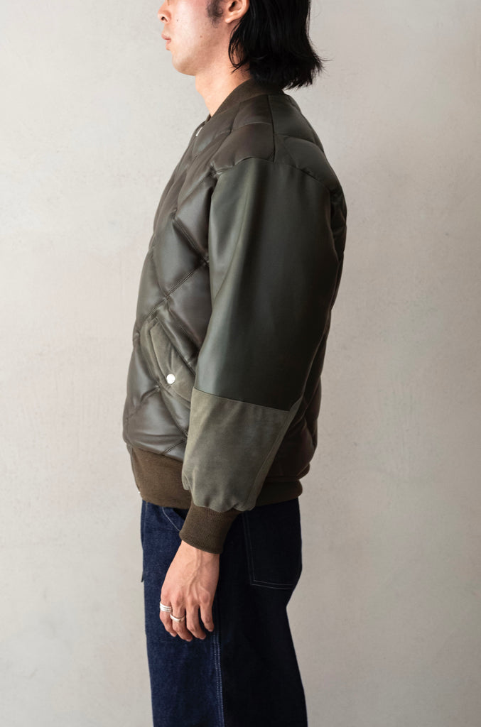 Sheep Skin Quilted Down Jacket