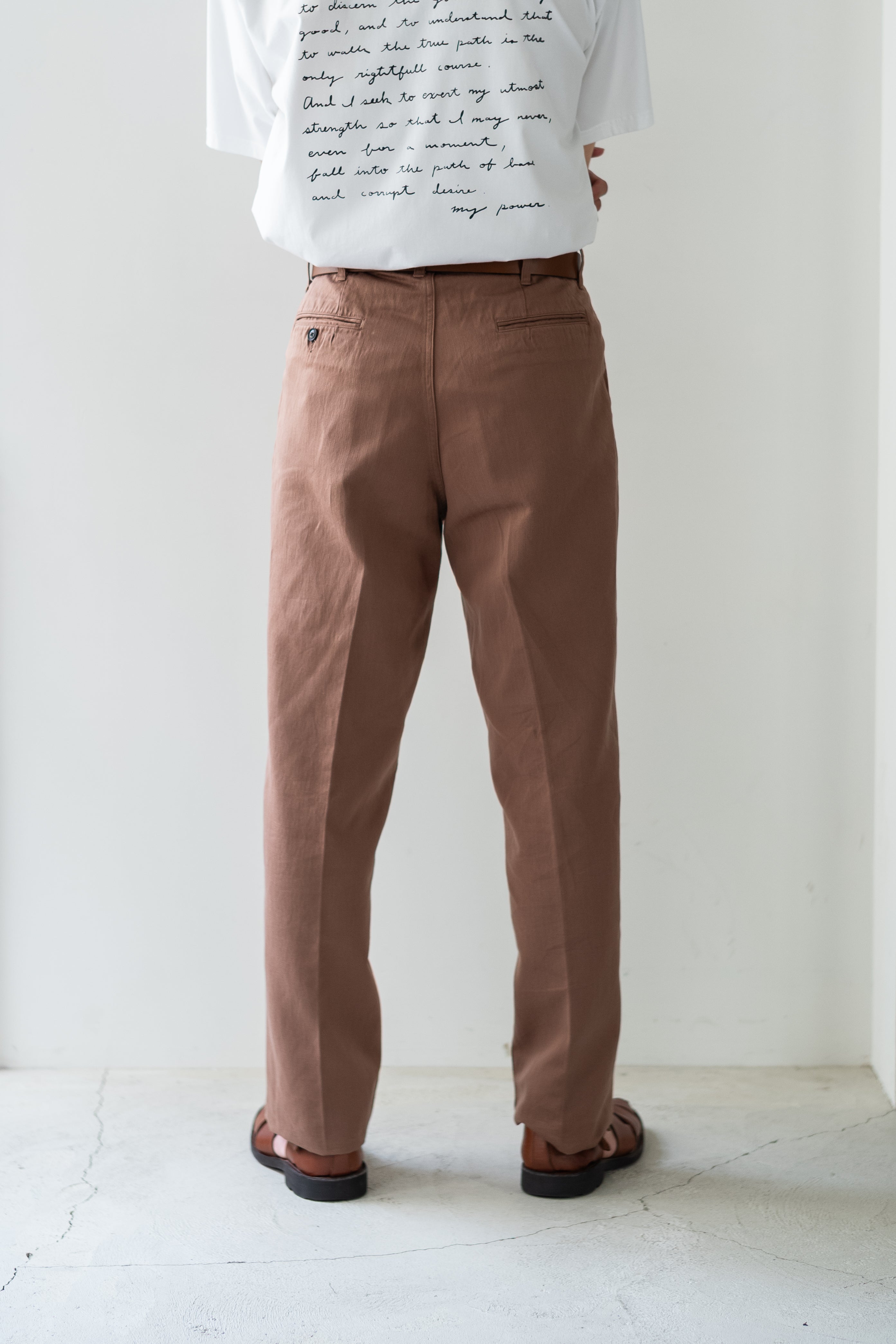 Satin Herringbone Trousers 〔DACHSHUND〕