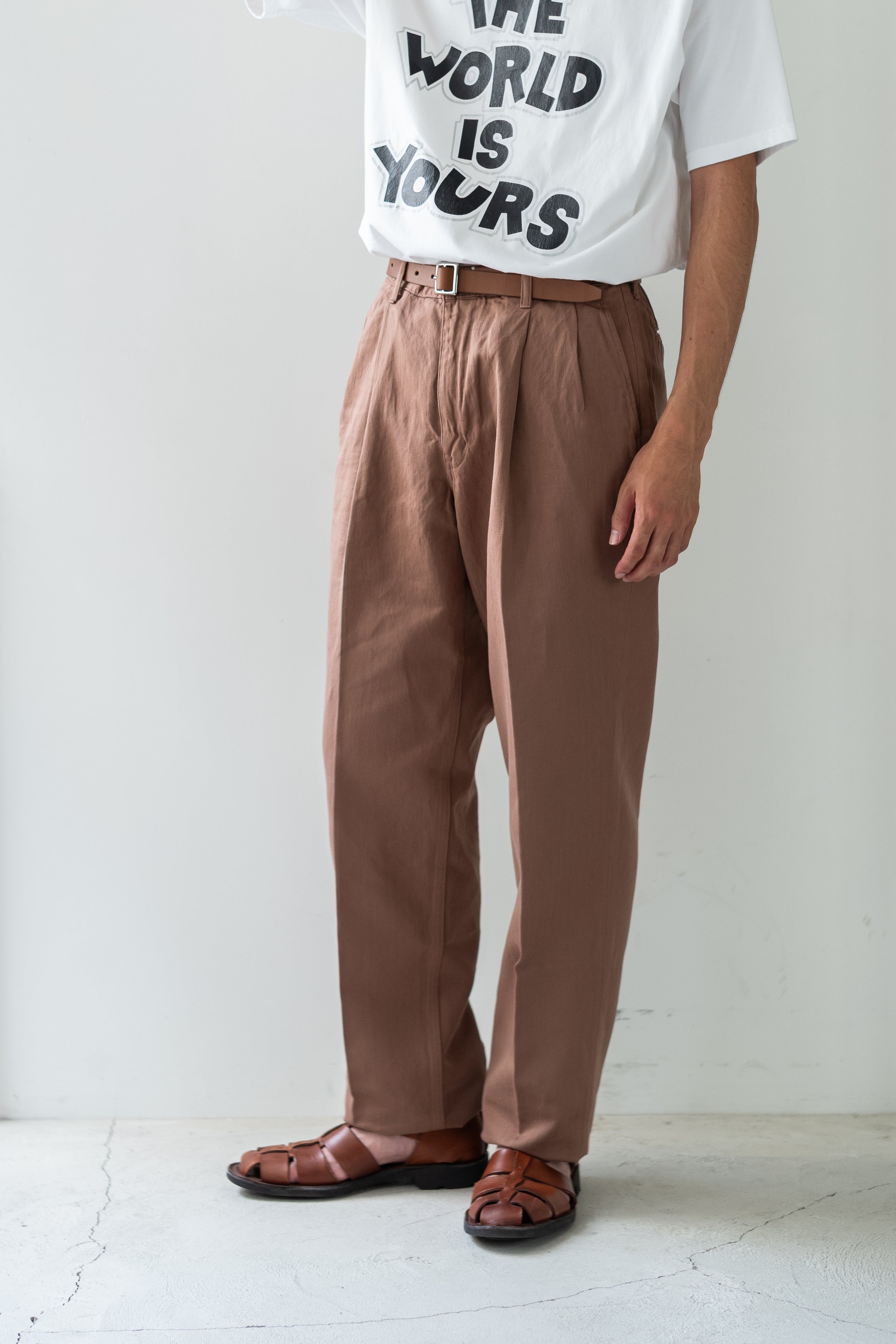 Satin Herringbone Trousers 〔DACHSHUND〕
