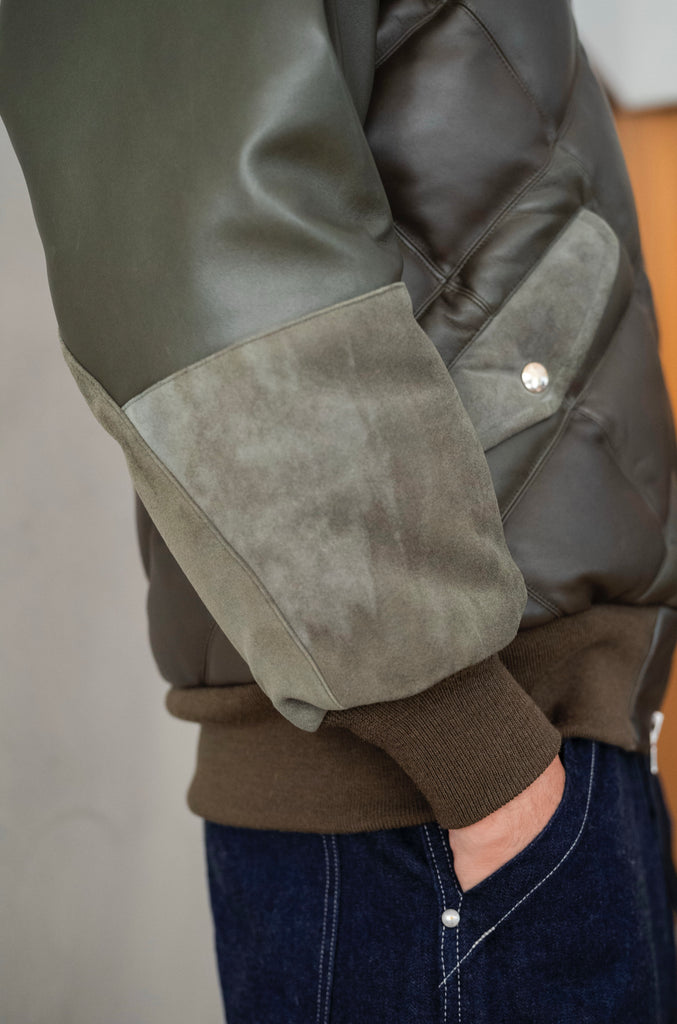 Sheep Skin Quilted Down Jacket