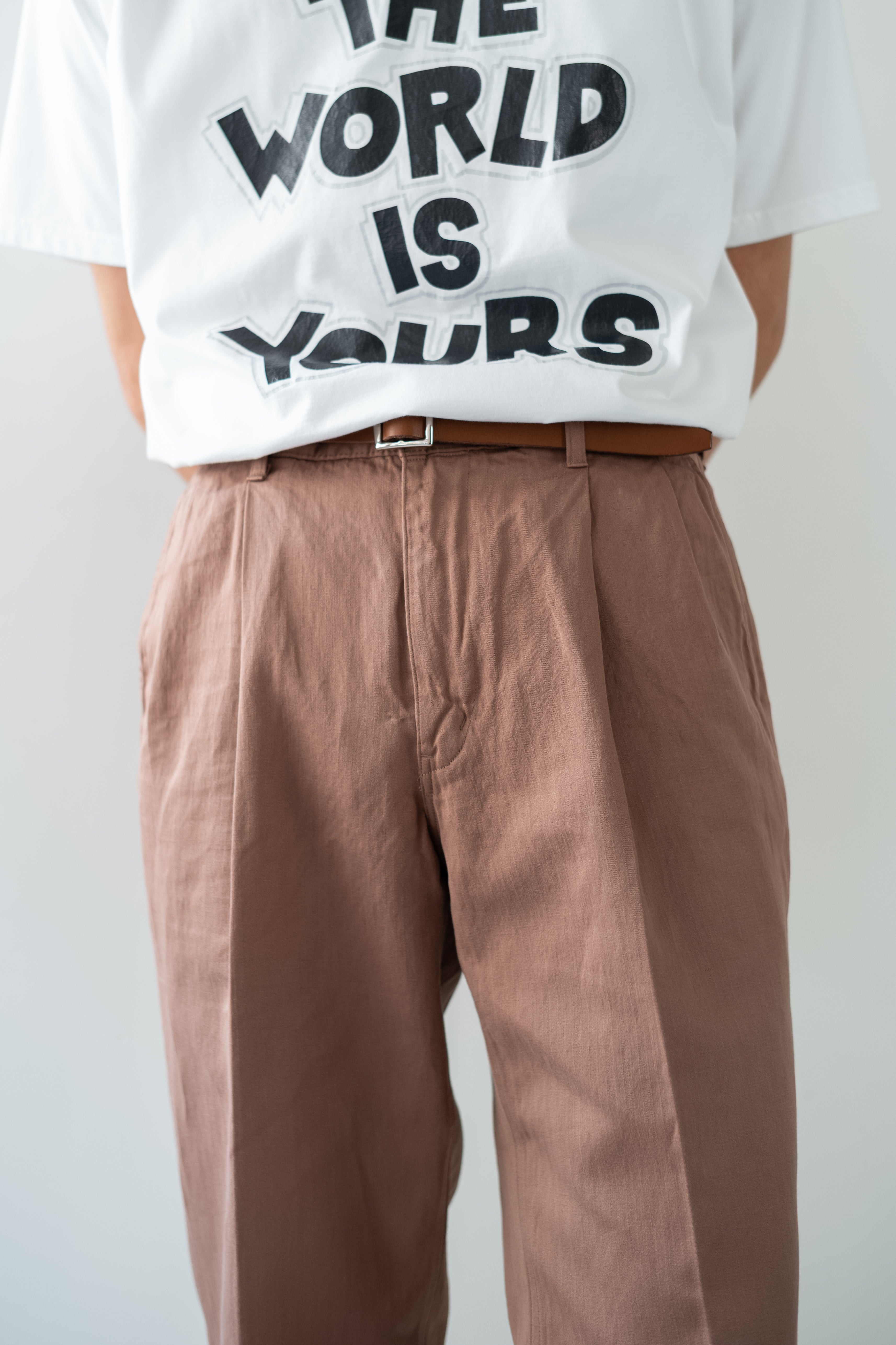 Satin Herringbone Trousers 〔DACHSHUND〕