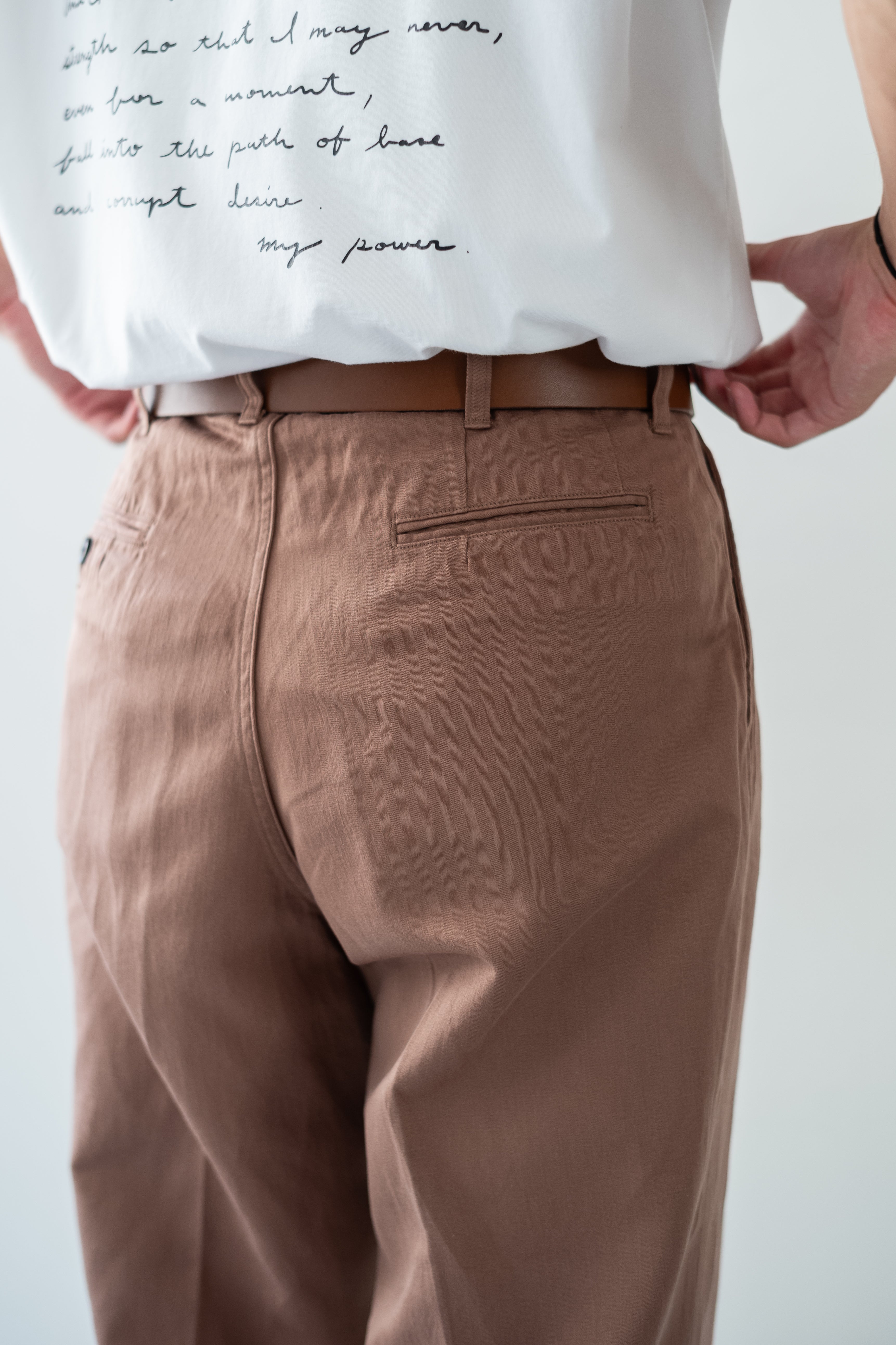 Satin Herringbone Trousers 〔DACHSHUND〕