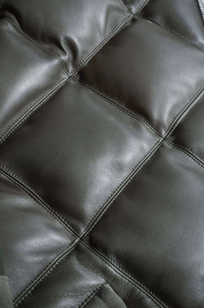 Sheep Skin Quilted Down Jacket
