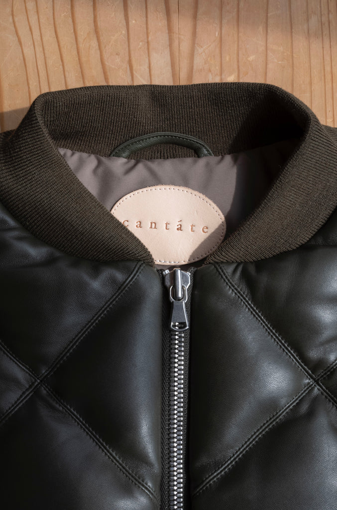 Sheep Skin Quilted Down Jacket