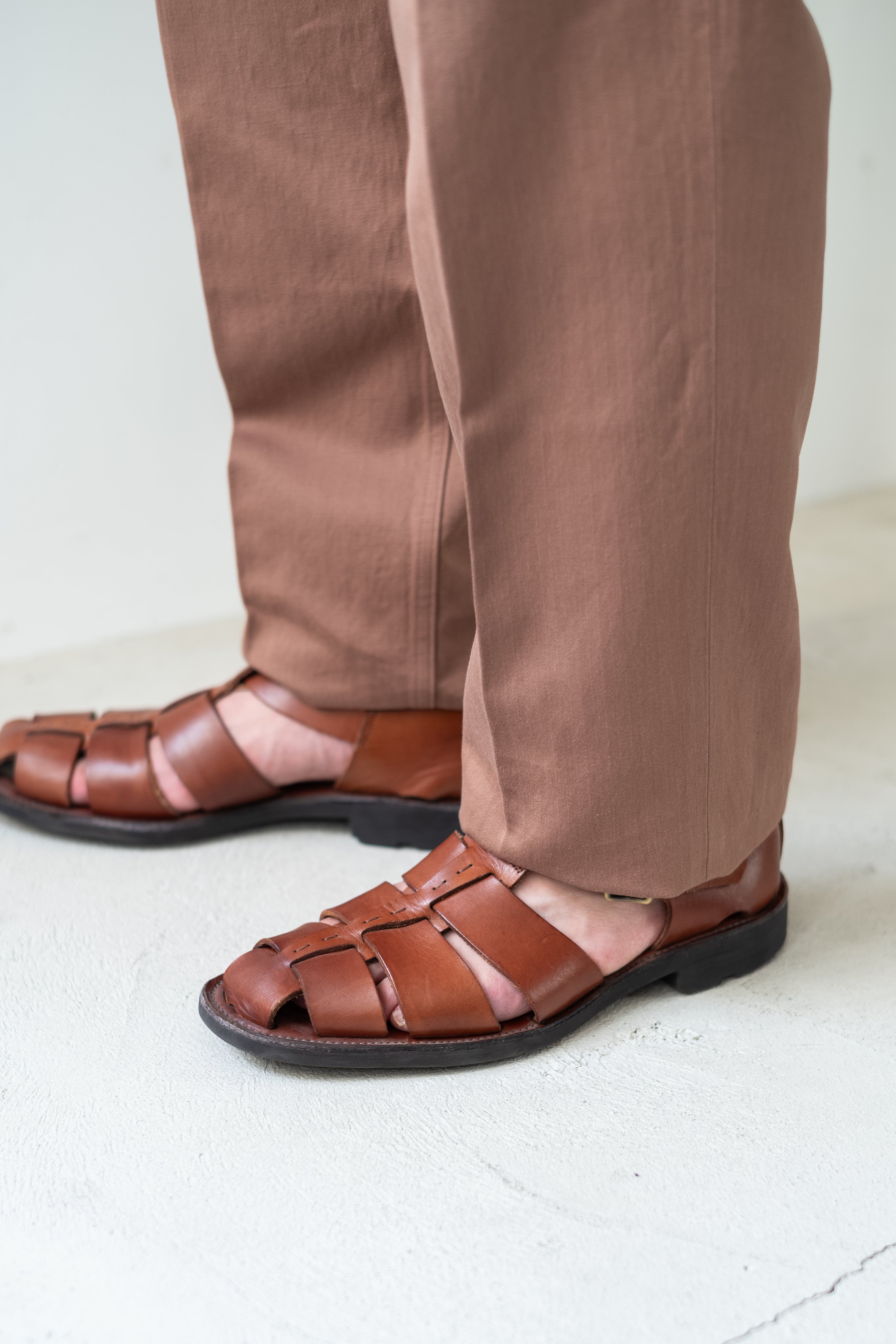 Satin Herringbone Trousers 〔DACHSHUND〕