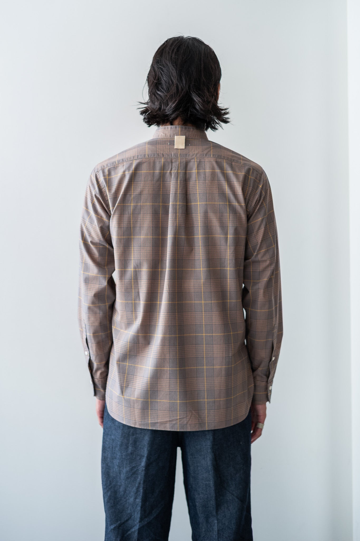 Band Collar Shirt 〔L.BROWN〕