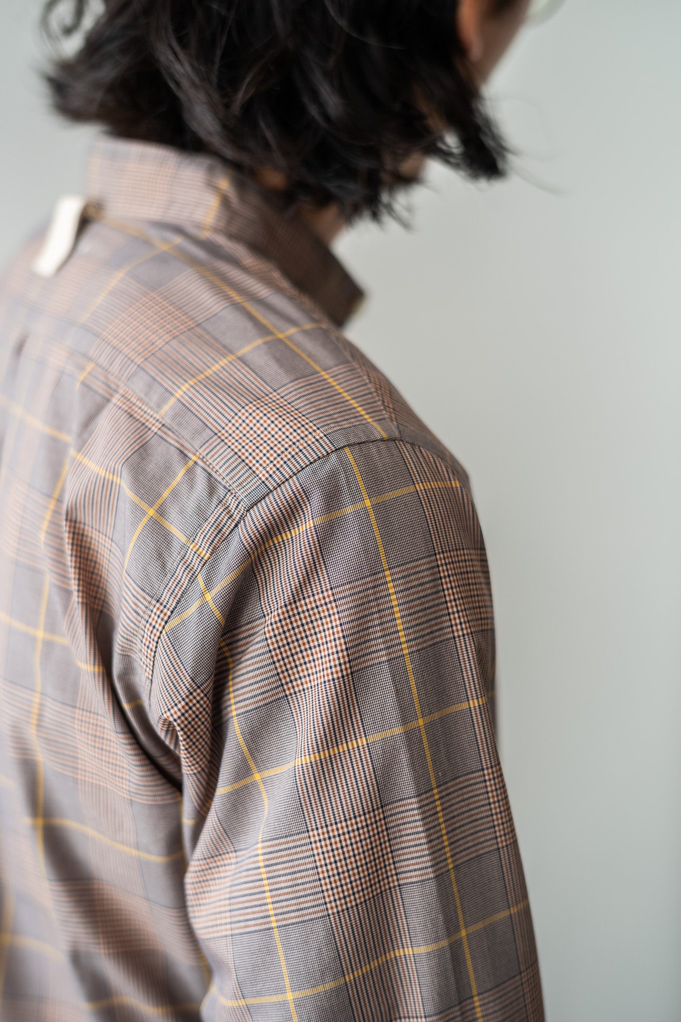 Band Collar Shirt 〔L.BROWN〕