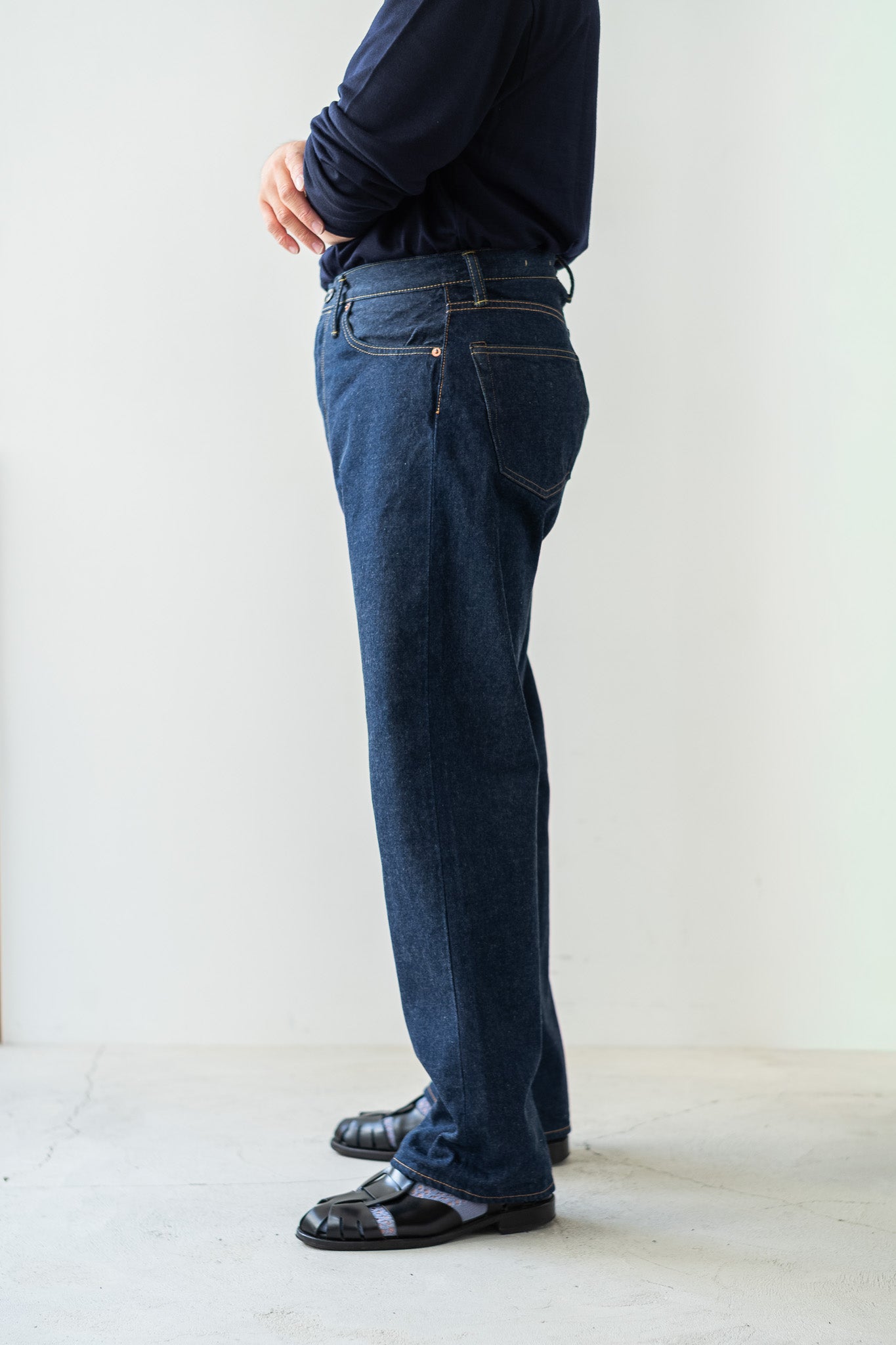 Denim Straight Trousers 〔INDIGO〕