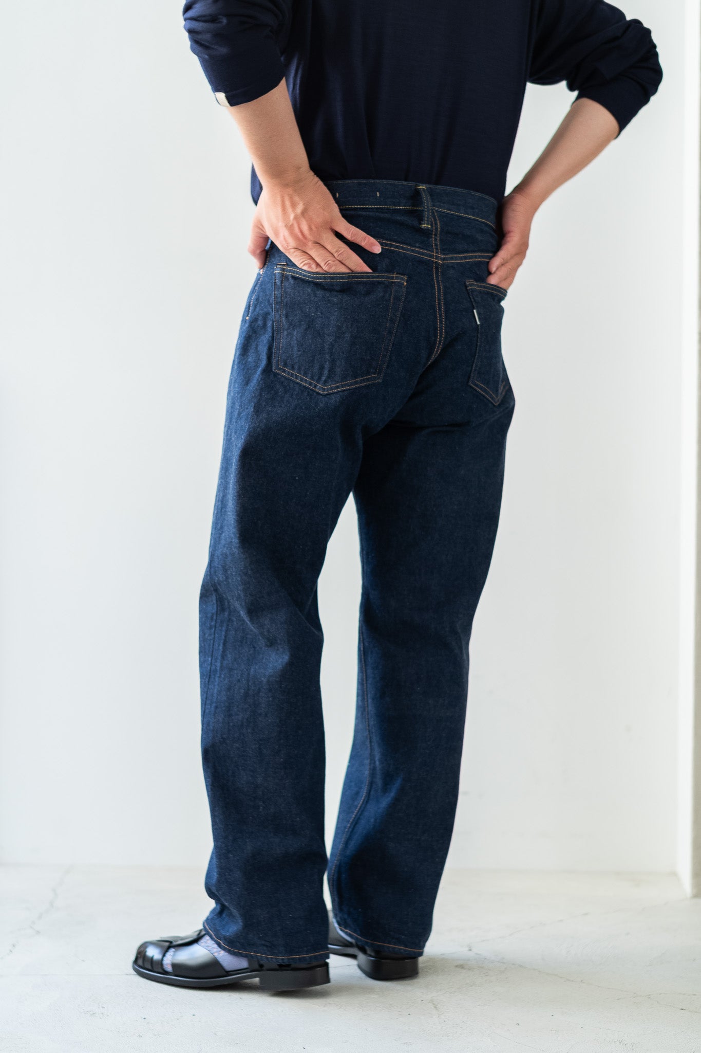 Denim Straight Trousers 〔INDIGO〕