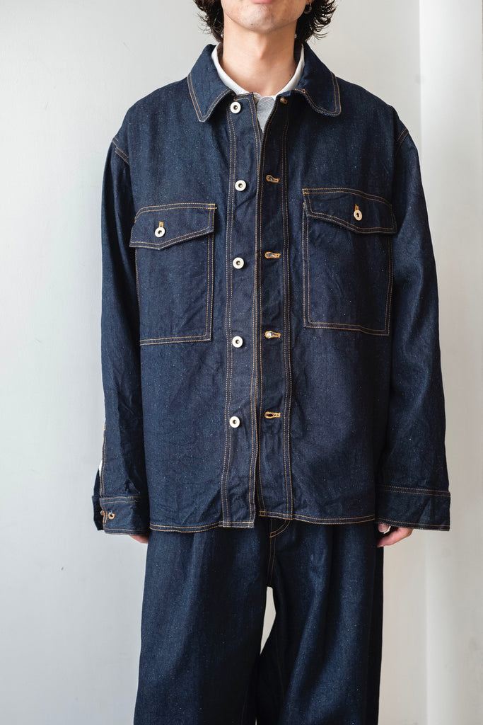 SILK DENIM SHIRT JACKET