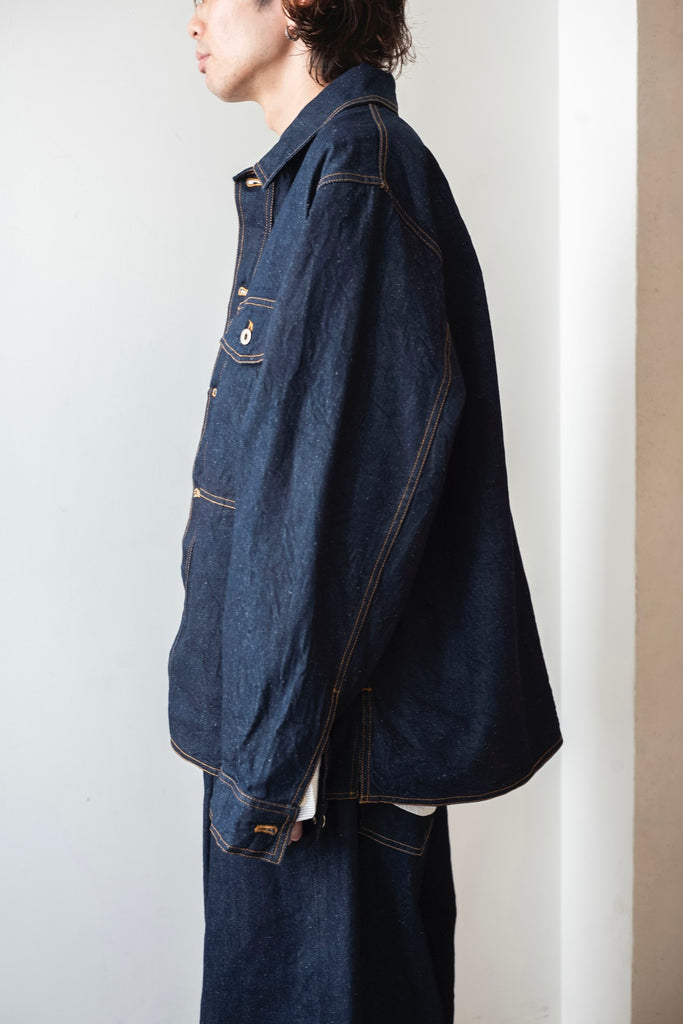 SILK DENIM SHIRT JACKET