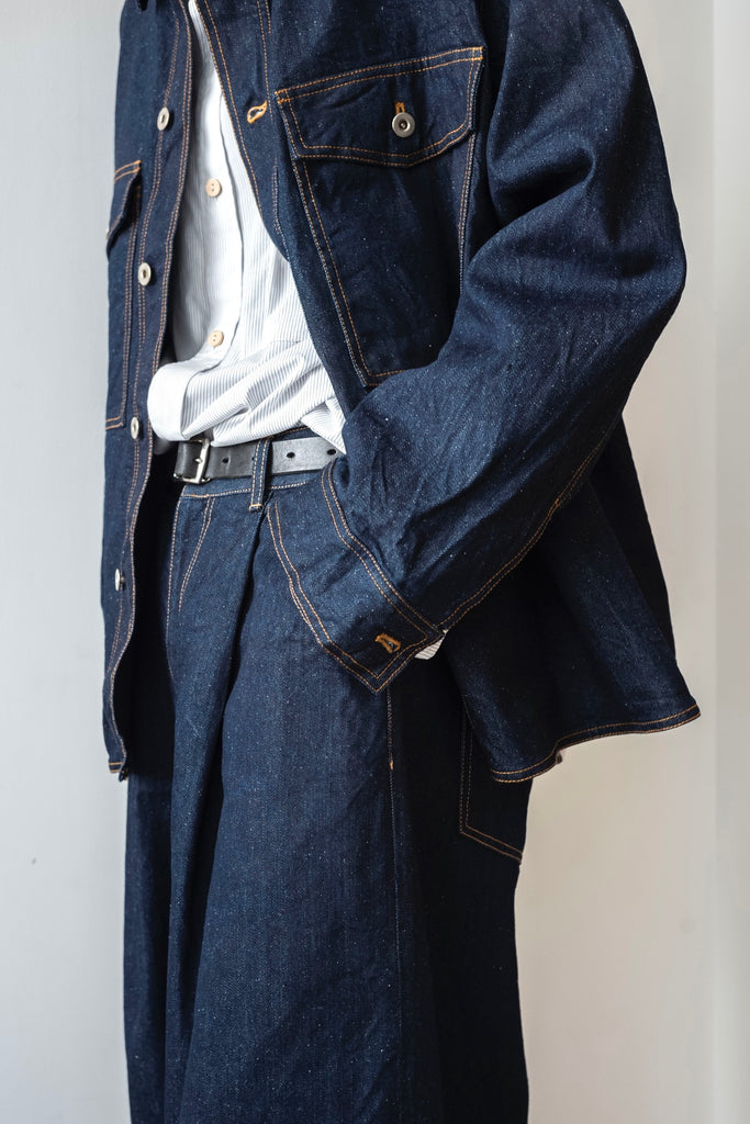 SILK DENIM SHIRT JACKET