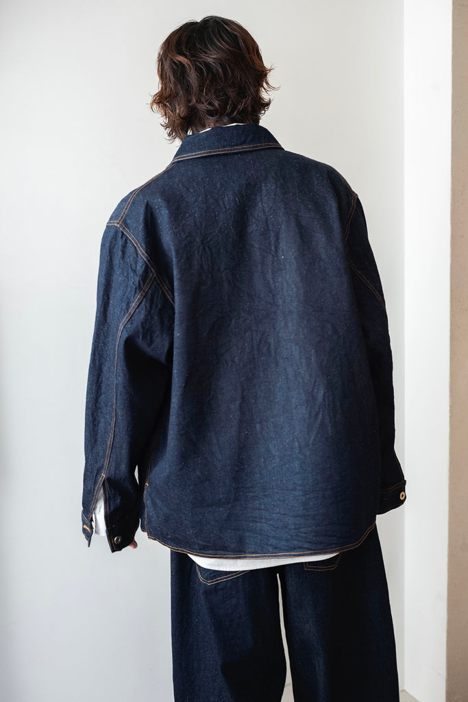 SILK DENIM SHIRT JACKET