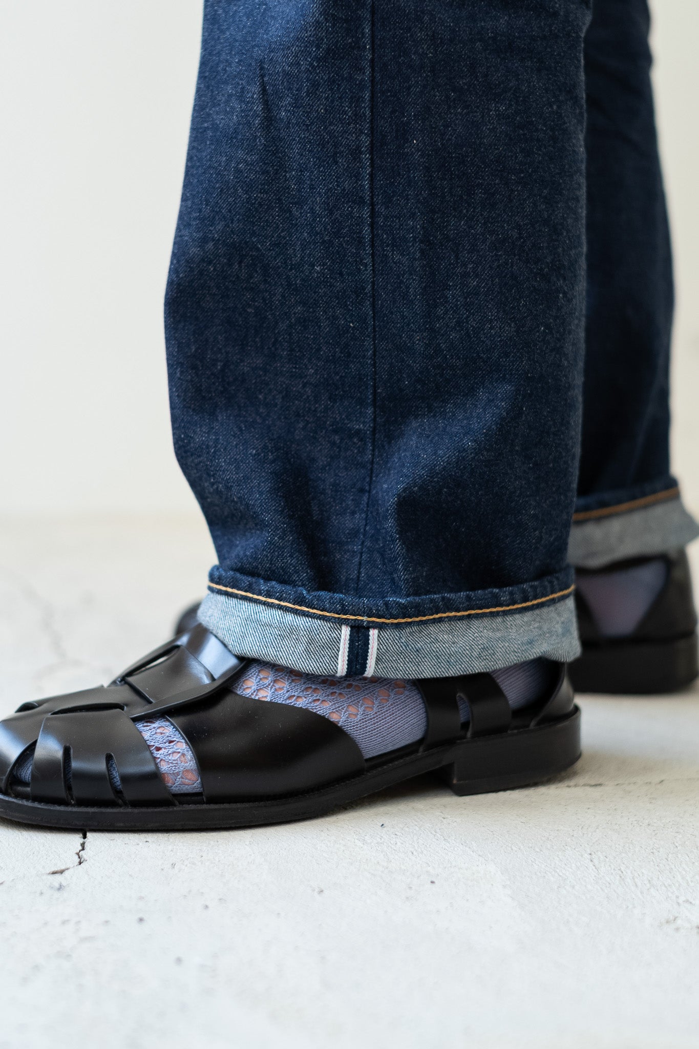 Denim Straight Trousers 〔INDIGO〕