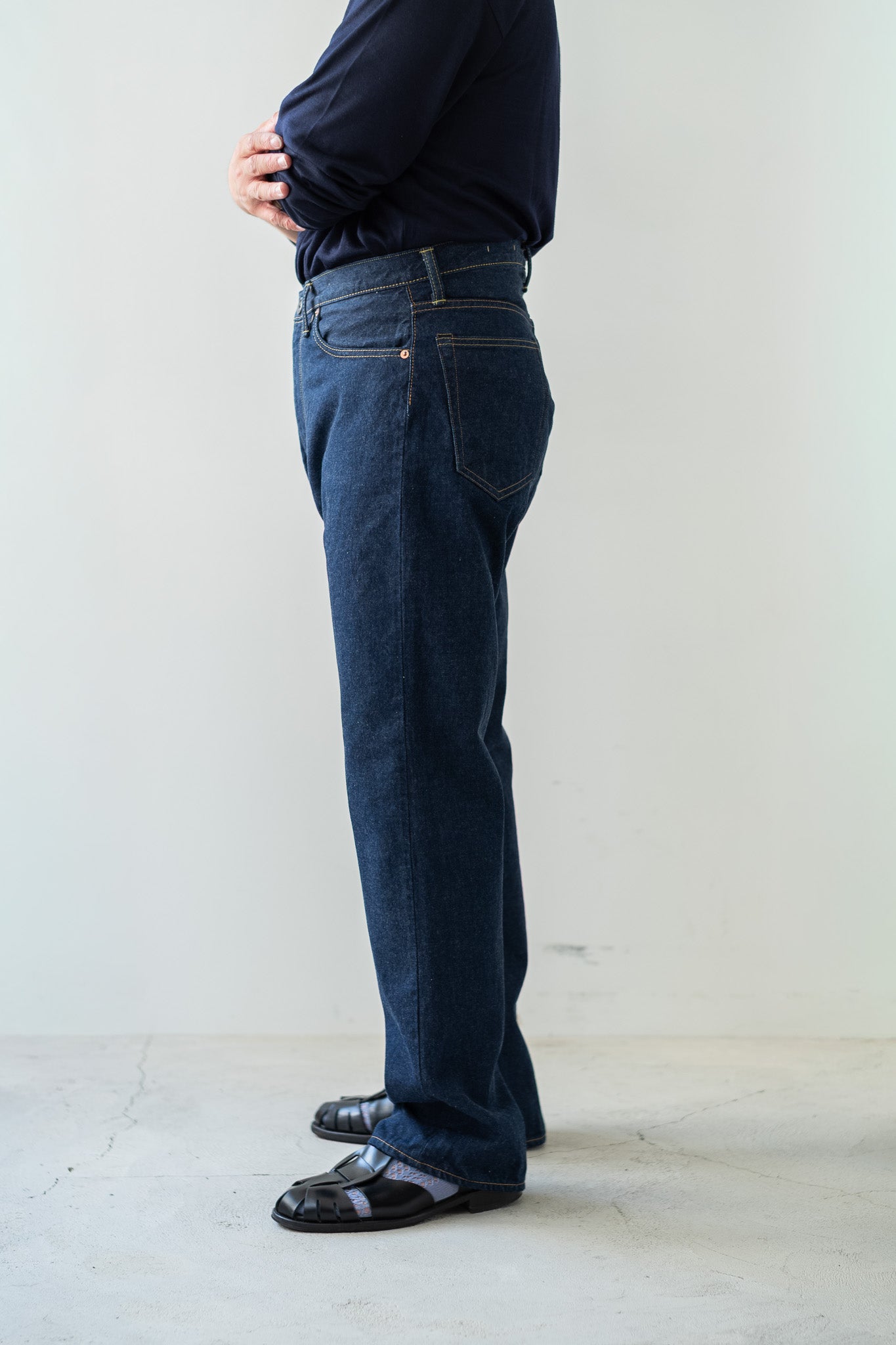 Denim Flare Trousers 〔INDIGO〕