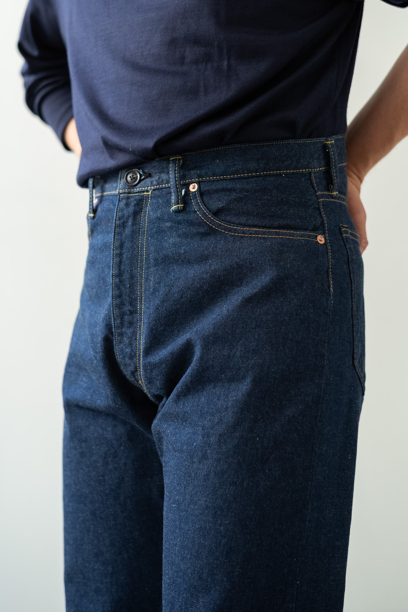 Denim Flare Trousers 〔INDIGO〕