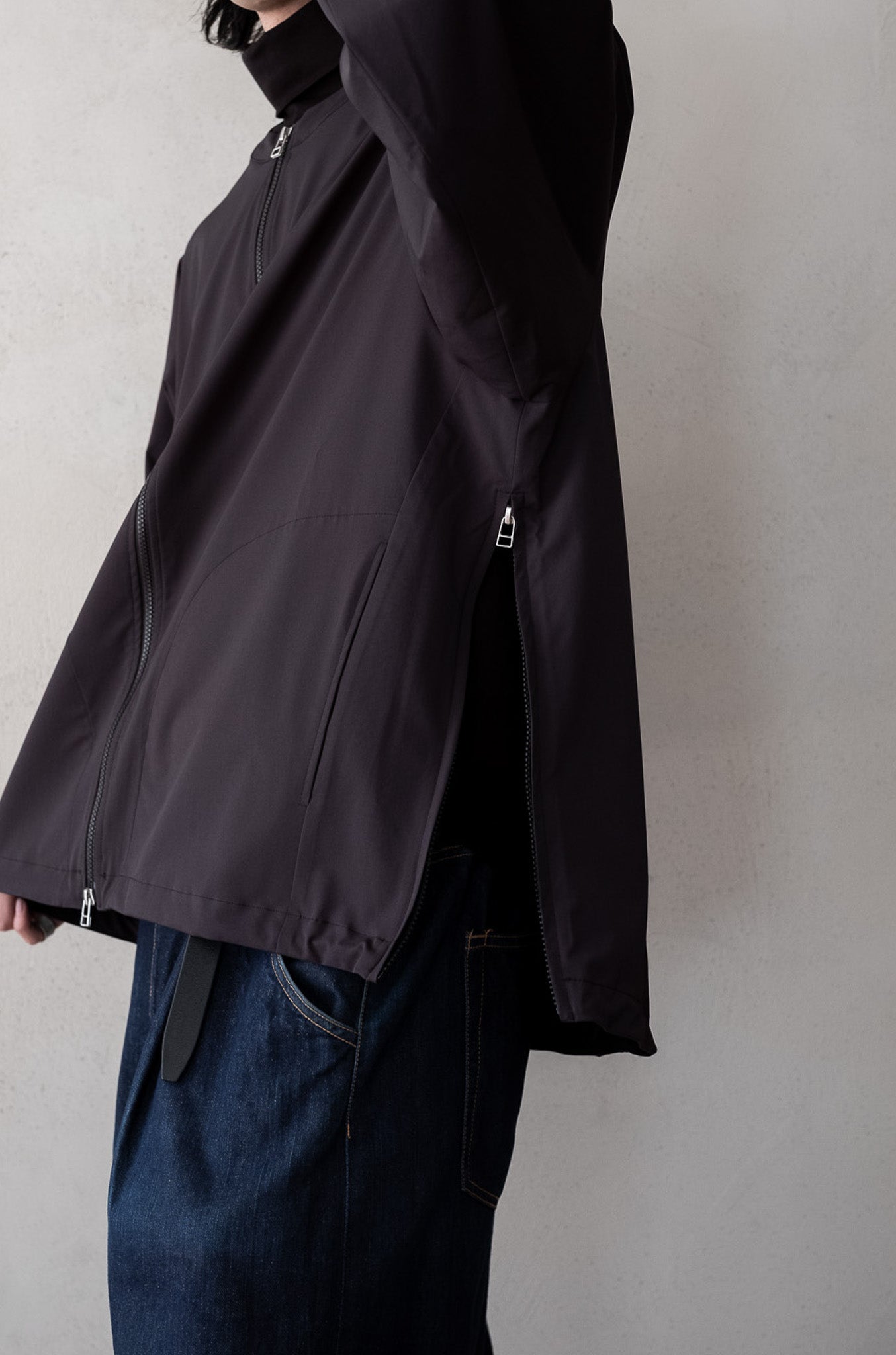 _244 STRETCH ZIP CARDIGAN | cliché