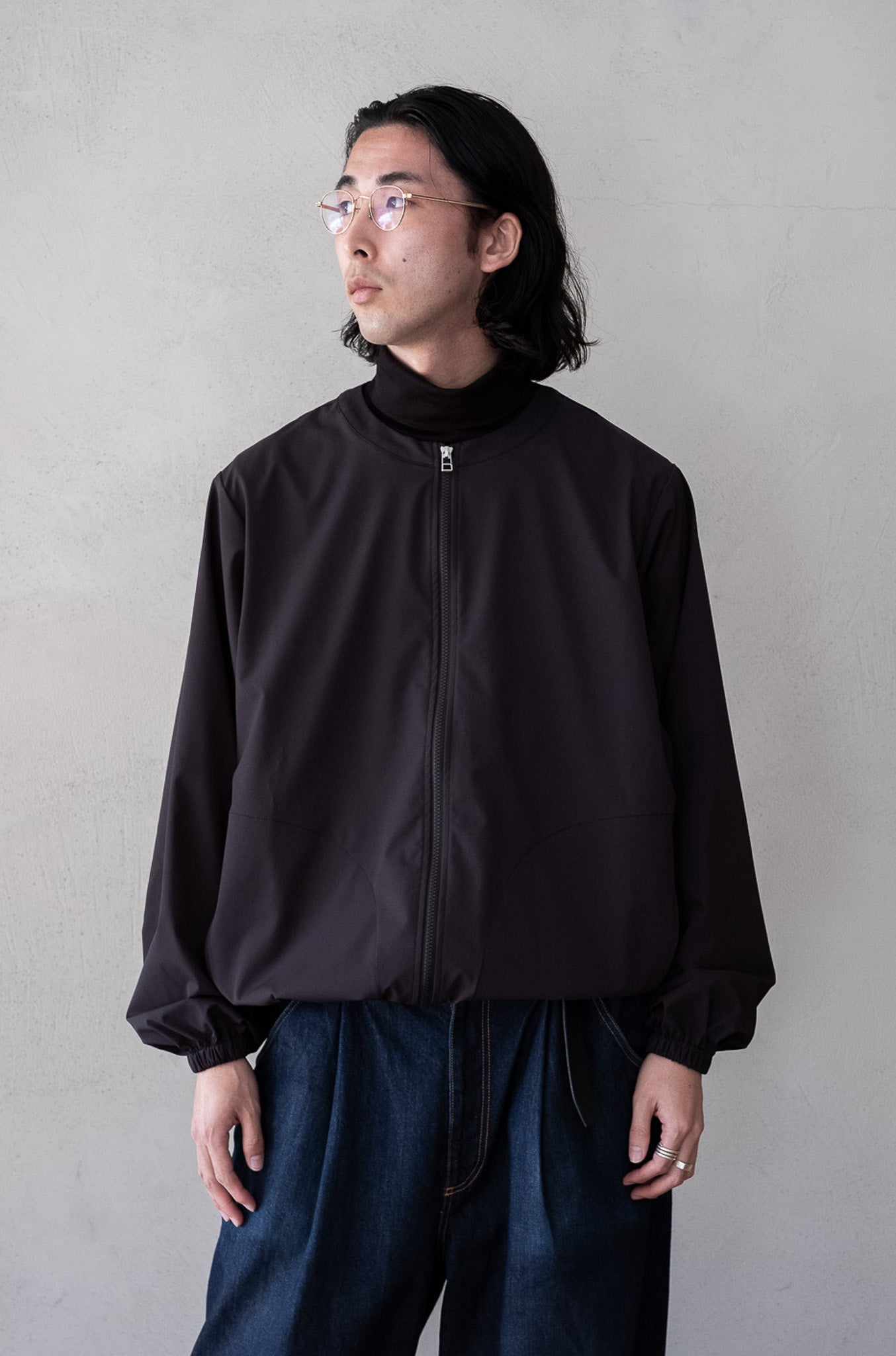 _244 STRETCH ZIP CARDIGAN | cliché