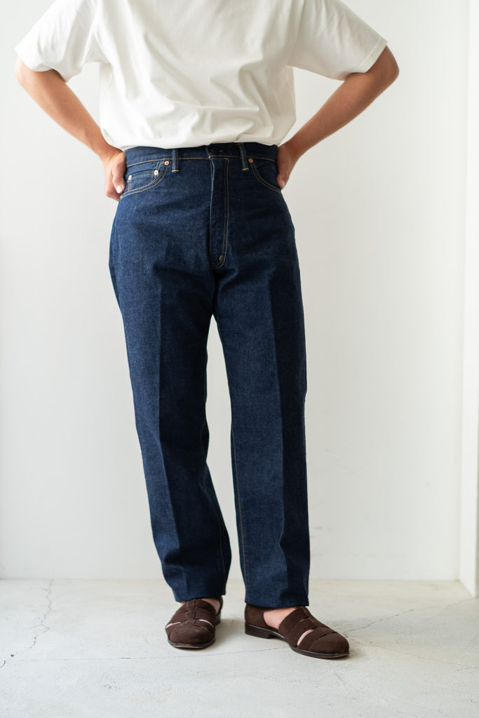デニム/ジーンズ ESSAY P-1 : SlIM TAPERED DENIM / indigo Denim Tapered Trousers （ONE WASH）〔INDIGO〕 | cliché
