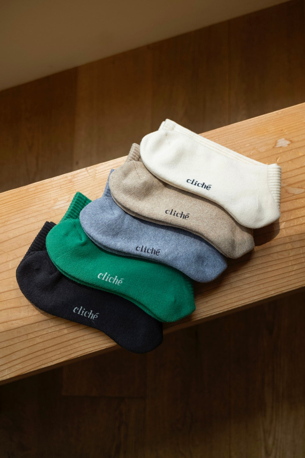 RIB SOCKS 〔TOP BEIGE〕