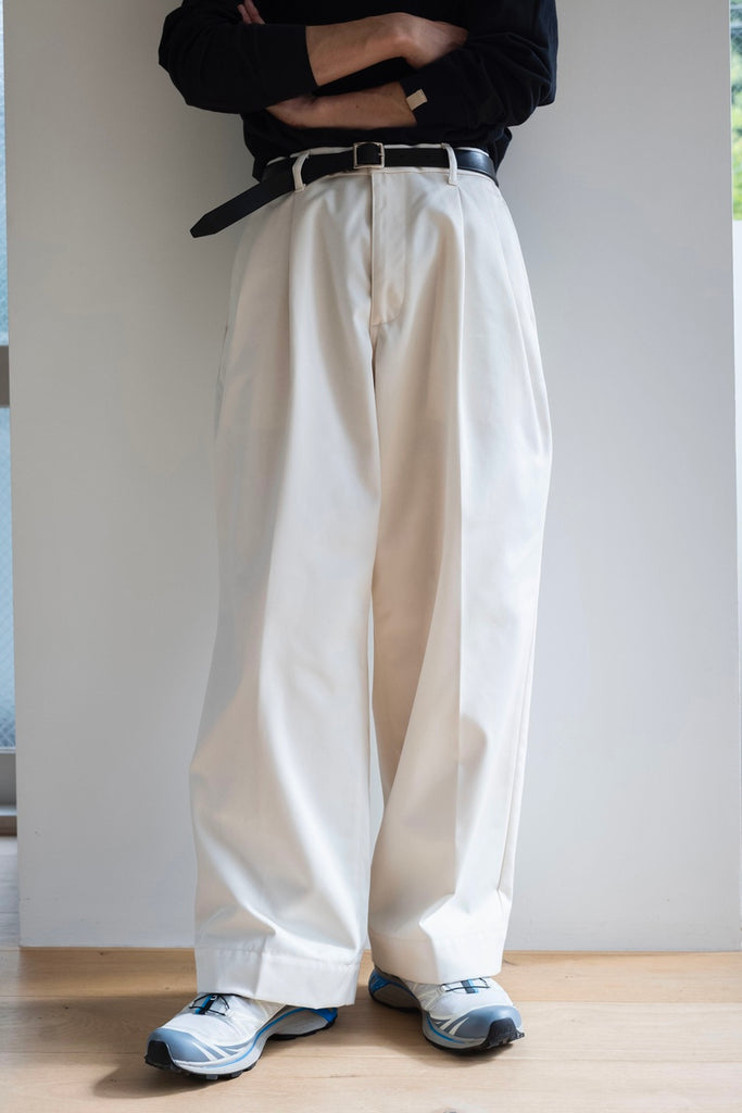 EX WIDE TROUSERS [OFF WHITE]