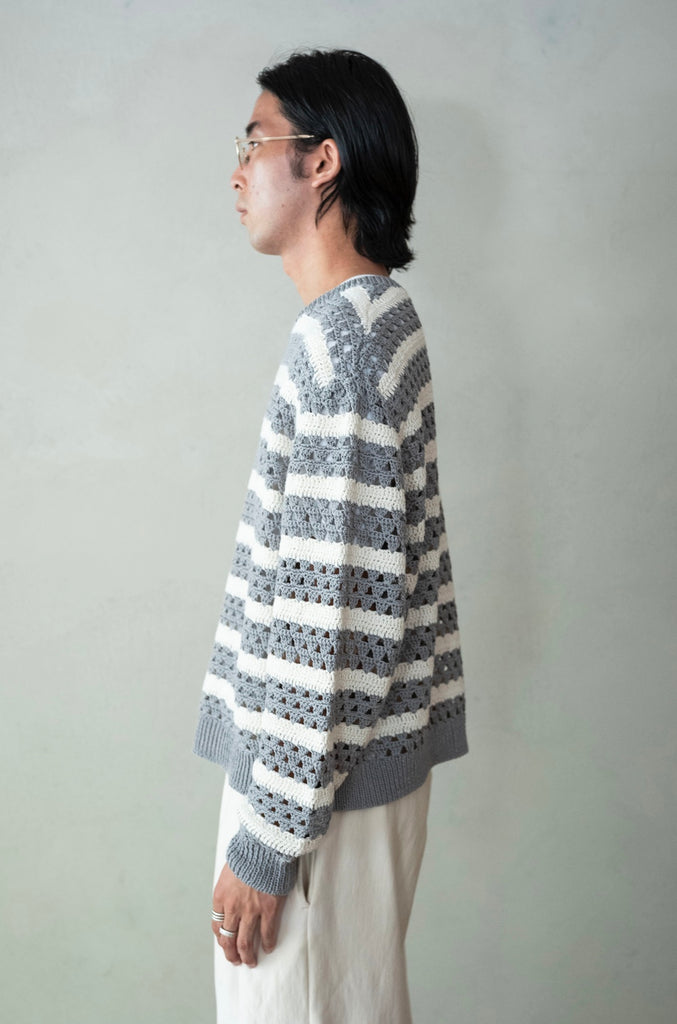 Crochet Horizontal Stripe Pullover
