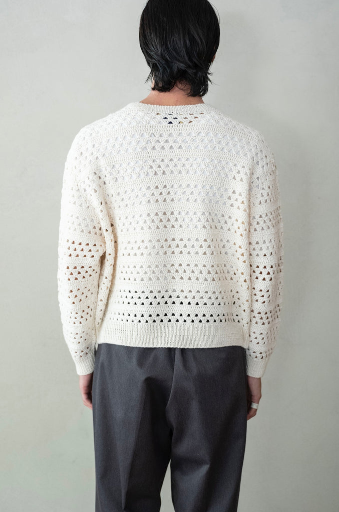 【EXCLUSIVE】Crochet Horizontal Stripe Pullover