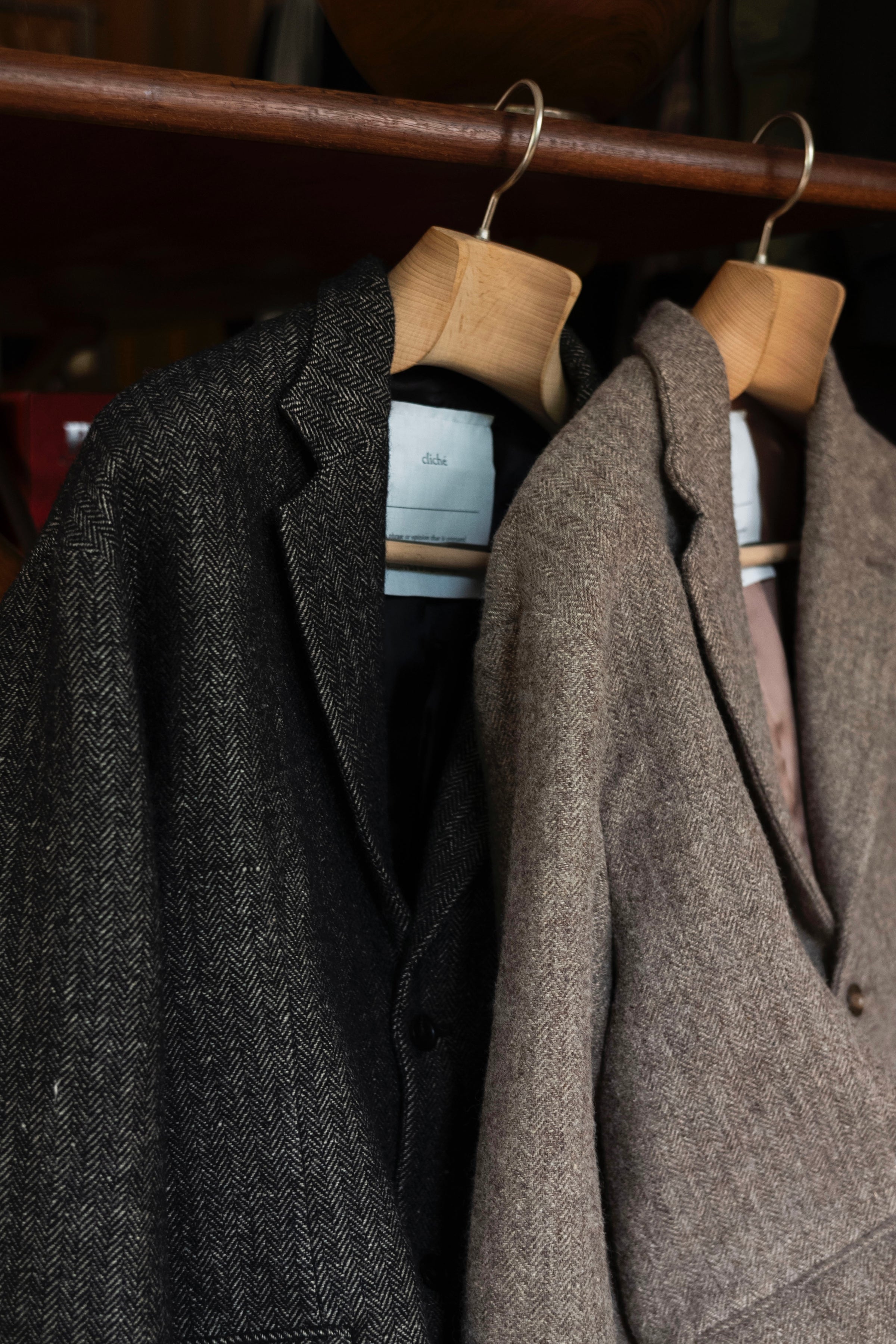 WOOL LINEN UTILITY JACKET 〔BLACK〕 | cliché