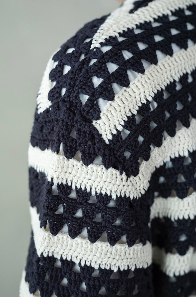 Crochet Horizontal Stripe Pullover