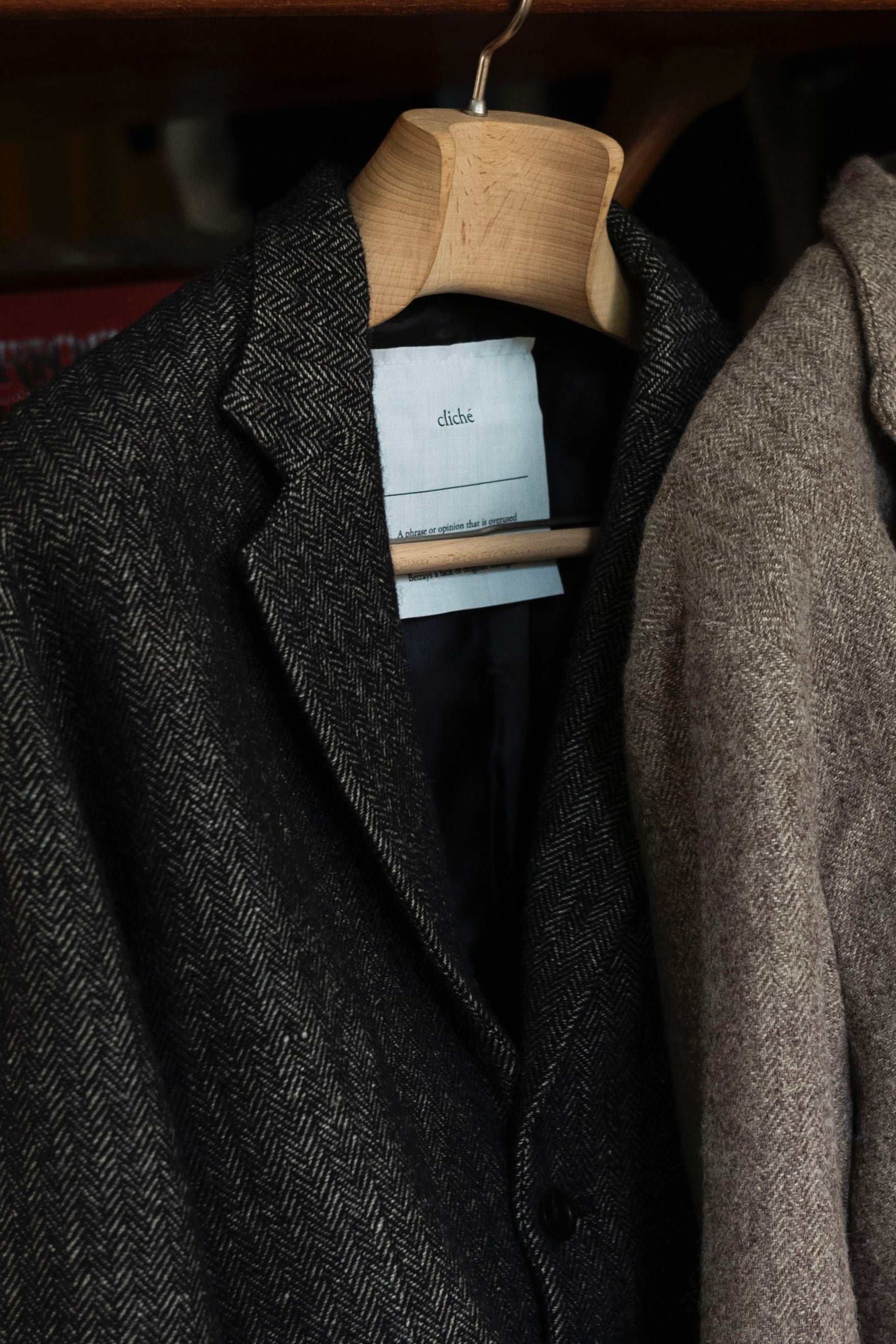 WOOL LINEN UTILITY JACKET 〔BLACK〕