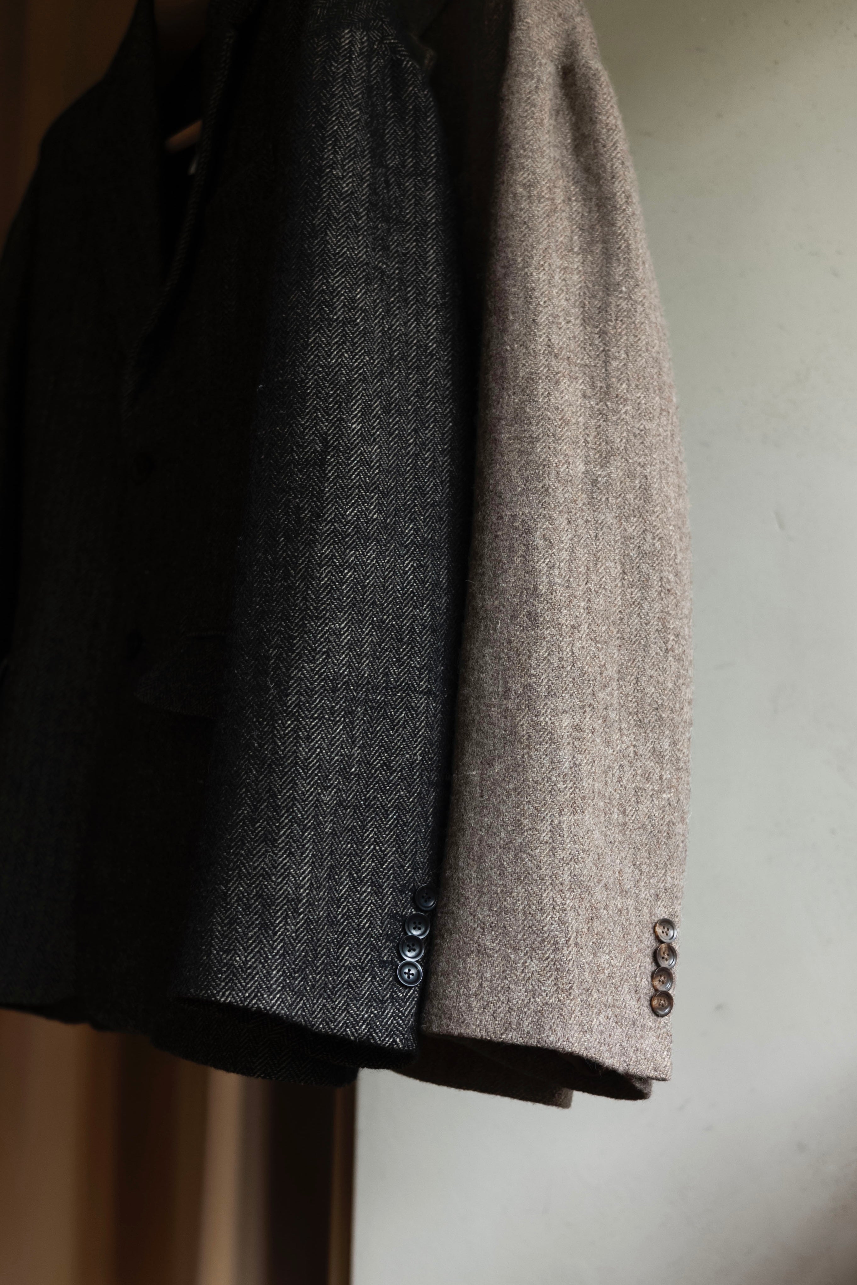WOOL LINEN UTILITY JACKET 〔BLACK〕