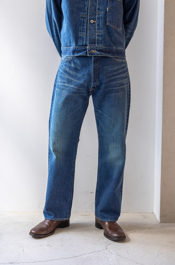 Denim Straight Trousers (VINTAGE WASH) | cliché