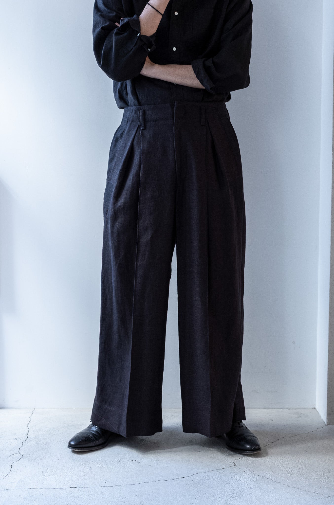 LINEN WIDE PANTS : | cliché