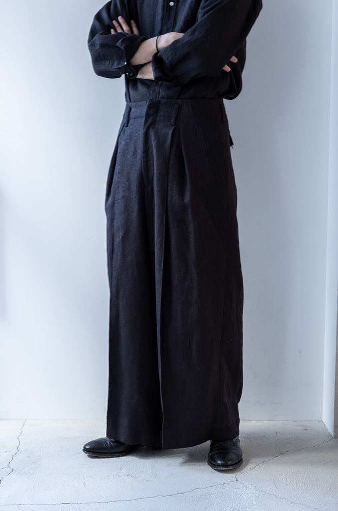 LINEN WIDE PANTS : | cliché
