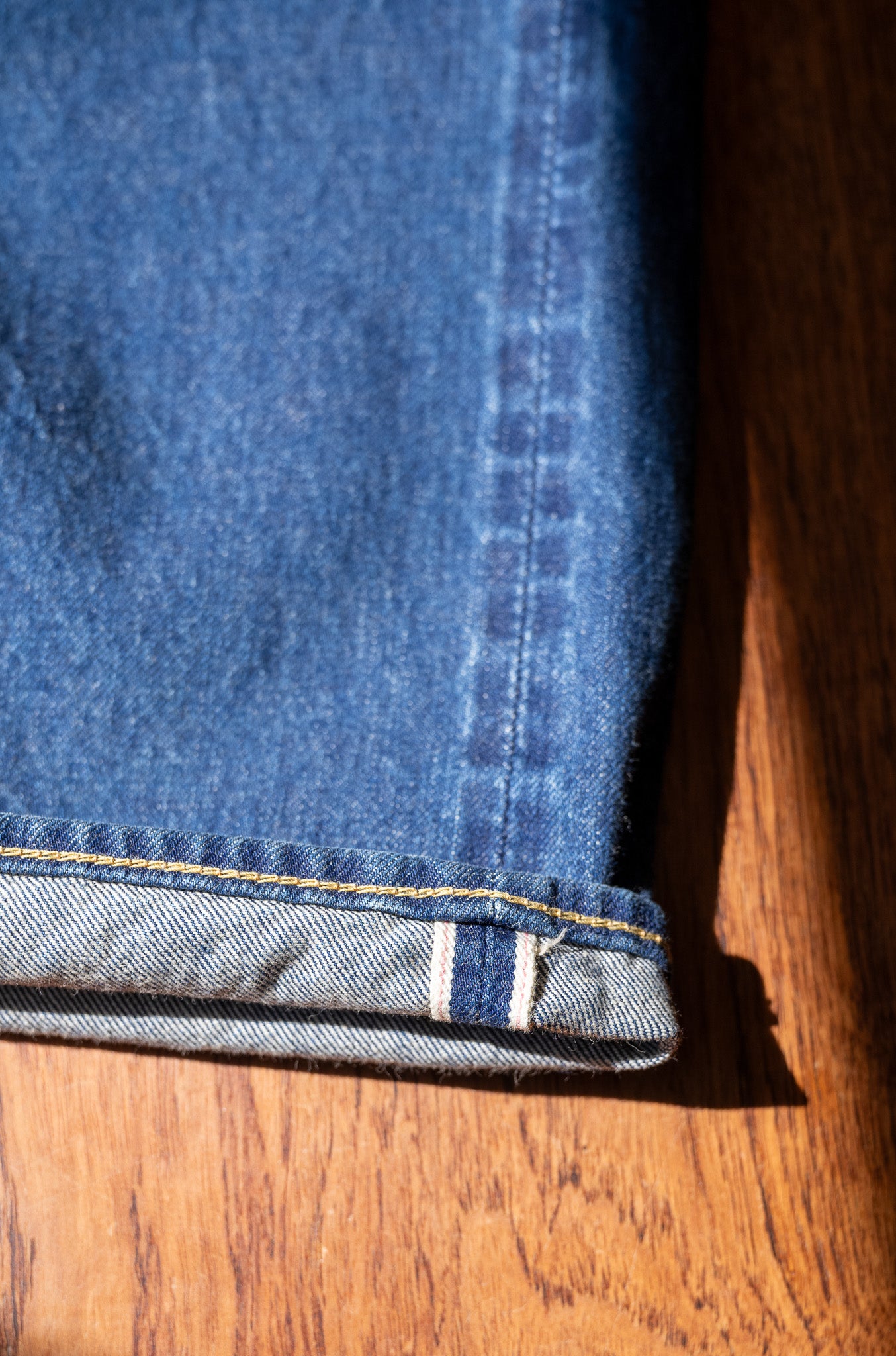 Denim Flare Trousers-VINTAGE WASH 〔DUSK INDIGO〕