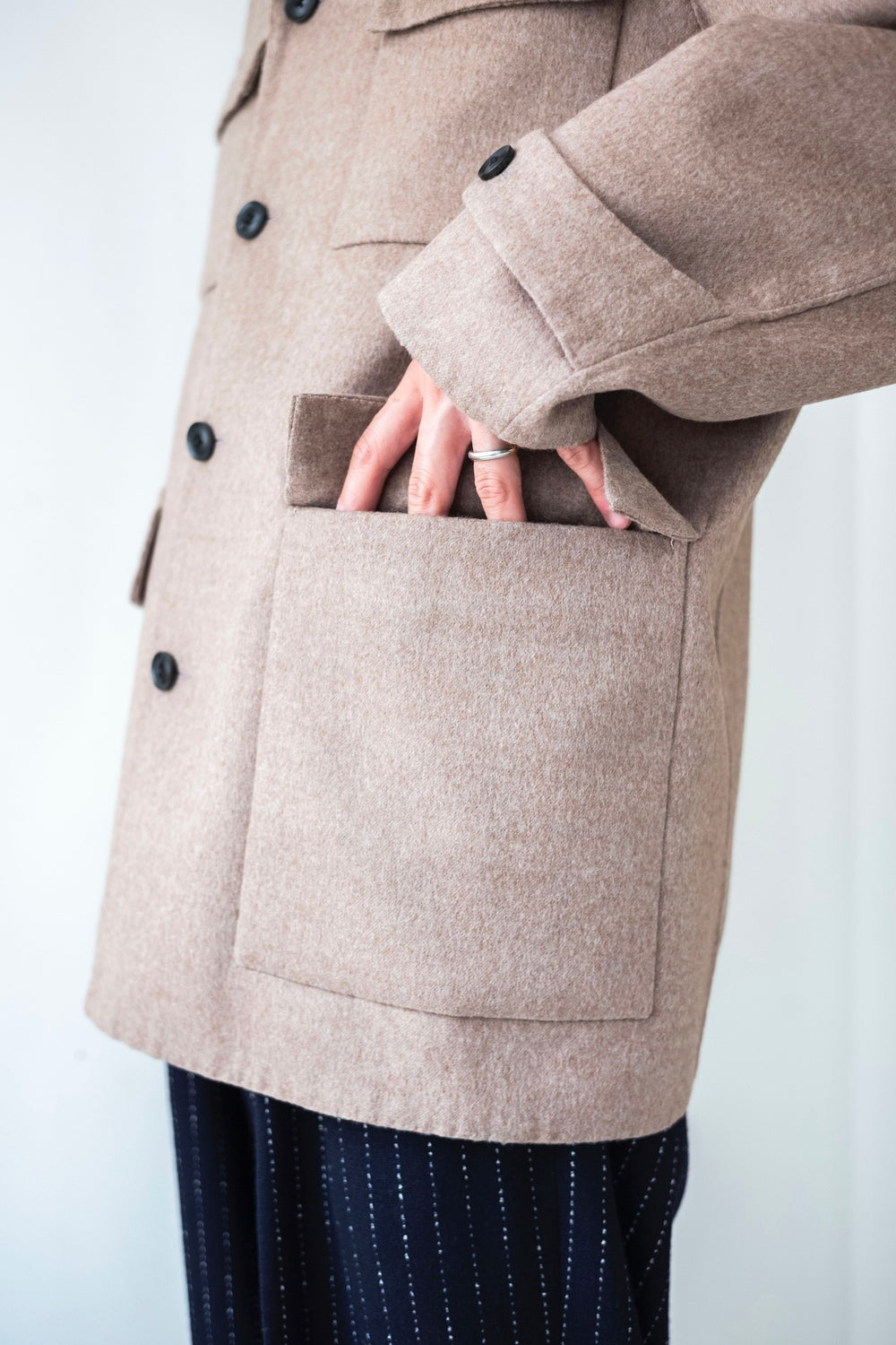 Hand Rever French Blouson〔ECRU〕