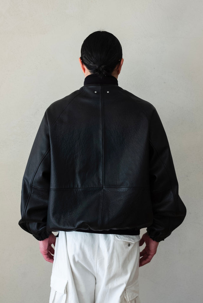 SHRUNK LEATHER ZIP SHORT JACKET