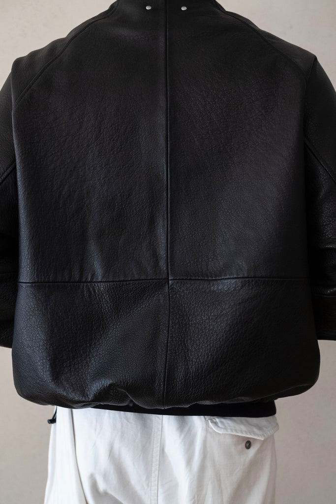 SHRUNK LEATHER ZIP SHORT JACKET