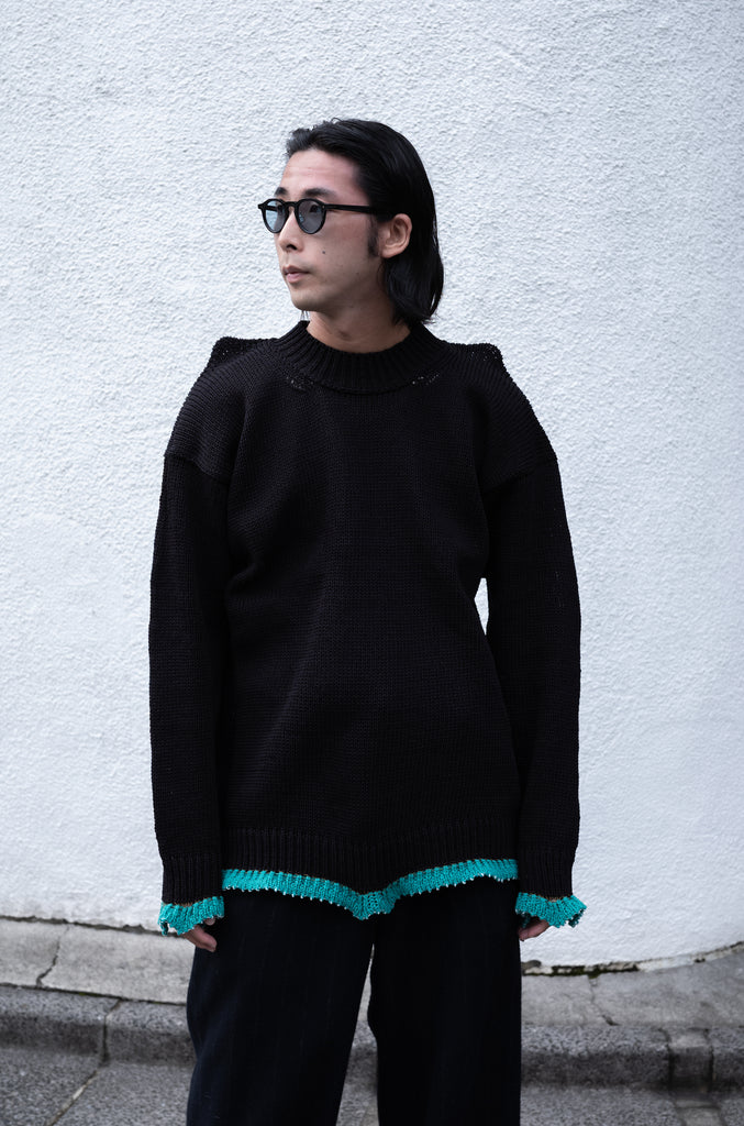 CCFA19UNI A 〈3G PLAIN STITCH SWEATER〉
