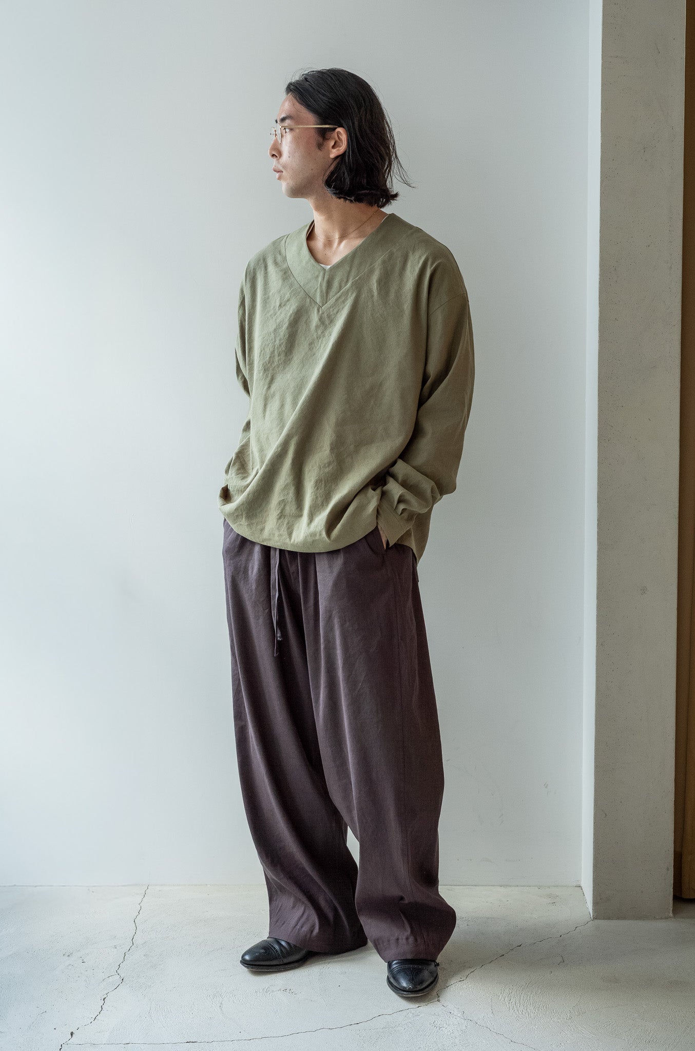トップス FV-4148 _252 LI/VIS V-NECK OVER SHIRT | cliché