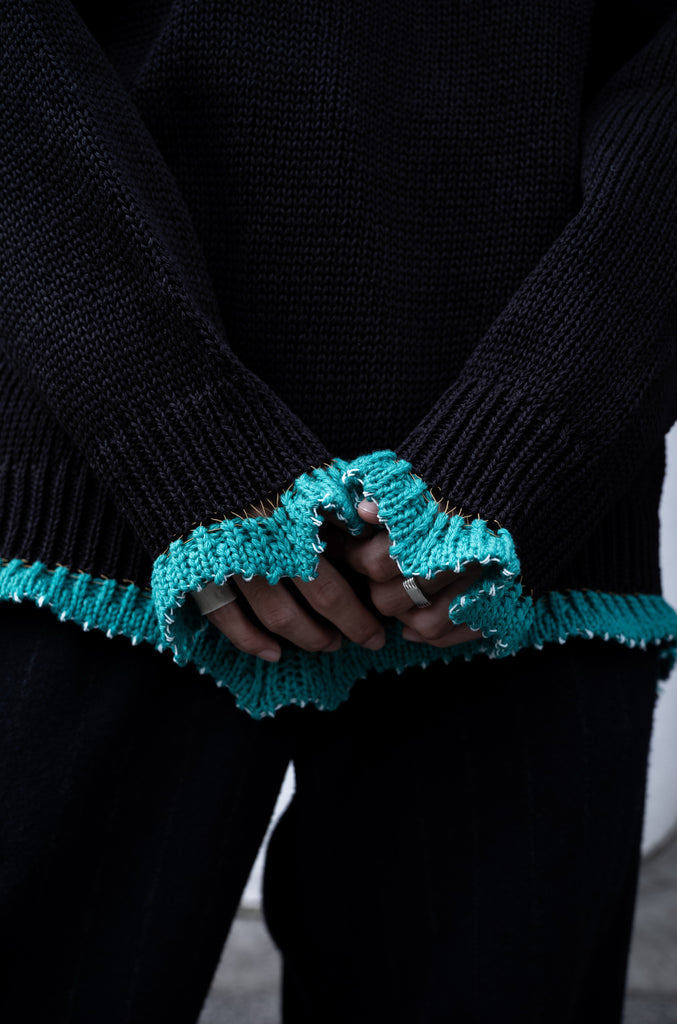 CCFA19UNI A 〈3G PLAIN STITCH SWEATER〉