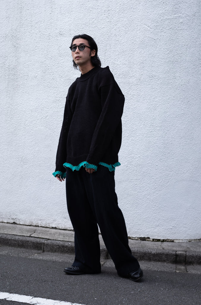CCFA19UNI A 〈3G PLAIN STITCH SWEATER〉