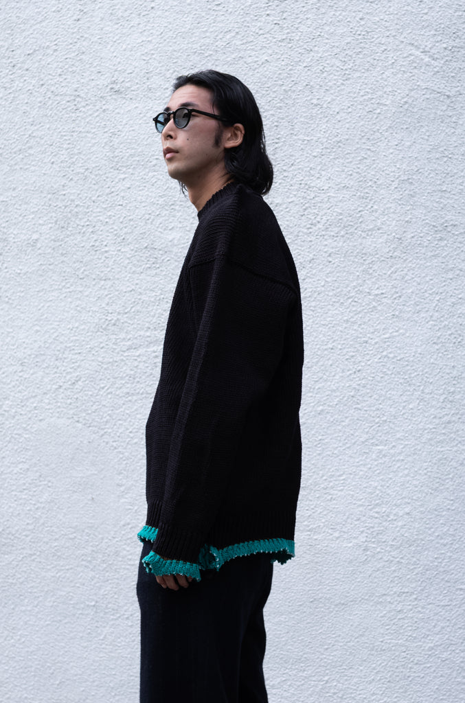 CCFA19UNI A 〈3G PLAIN STITCH SWEATER〉