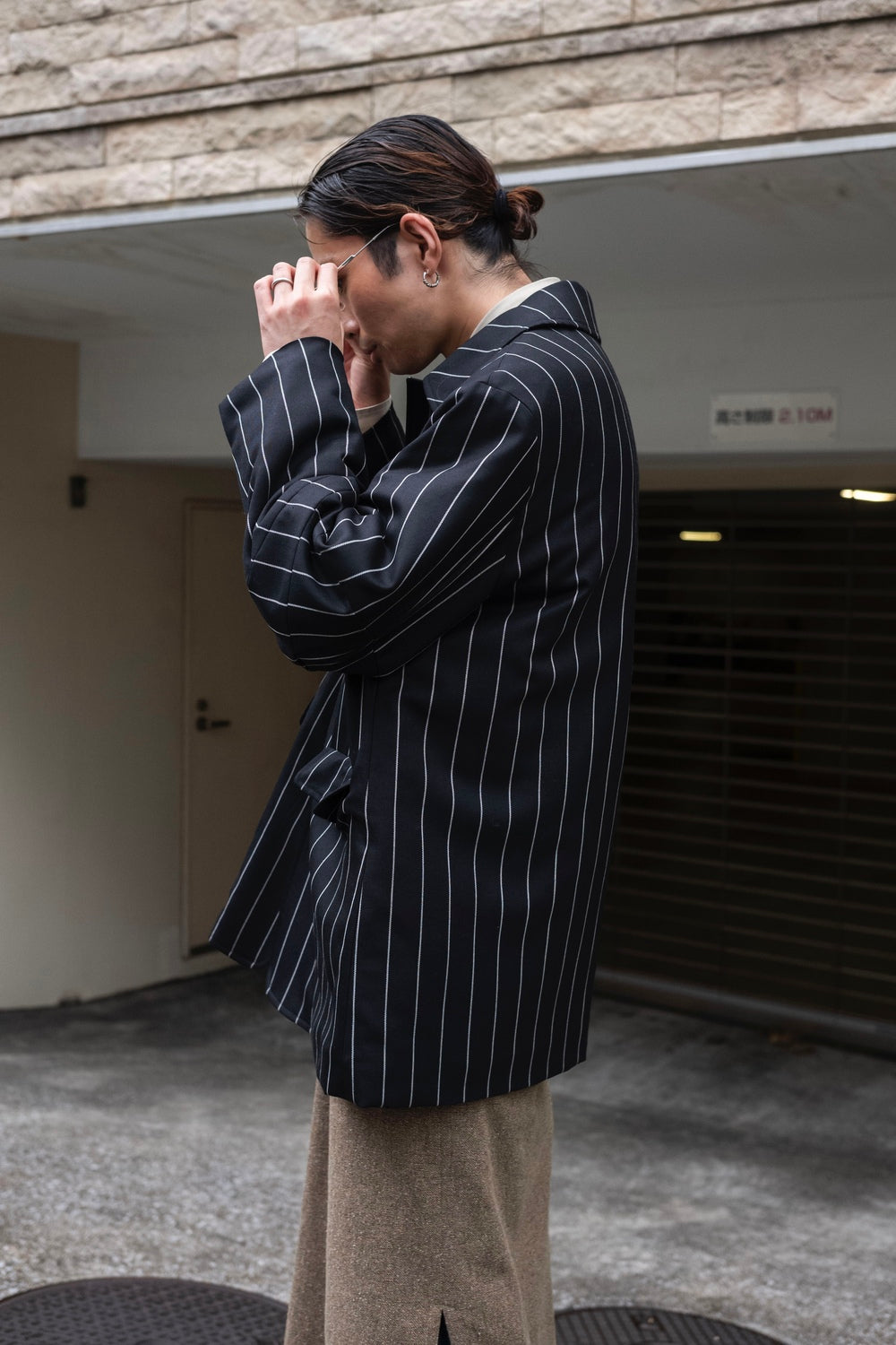 CCEA15UNI B 〈DORMEUIL ROYAL11 STRIPE COVERALL〉 | cliché