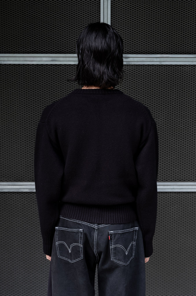 WOOL CASHMERE ZIP KNIT SWEATER